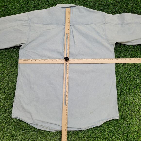 Vintage 90s Looney-Tunes Duffy-Duck Shirt M/L 22x29 Faded Blue - Picture 4 of 16